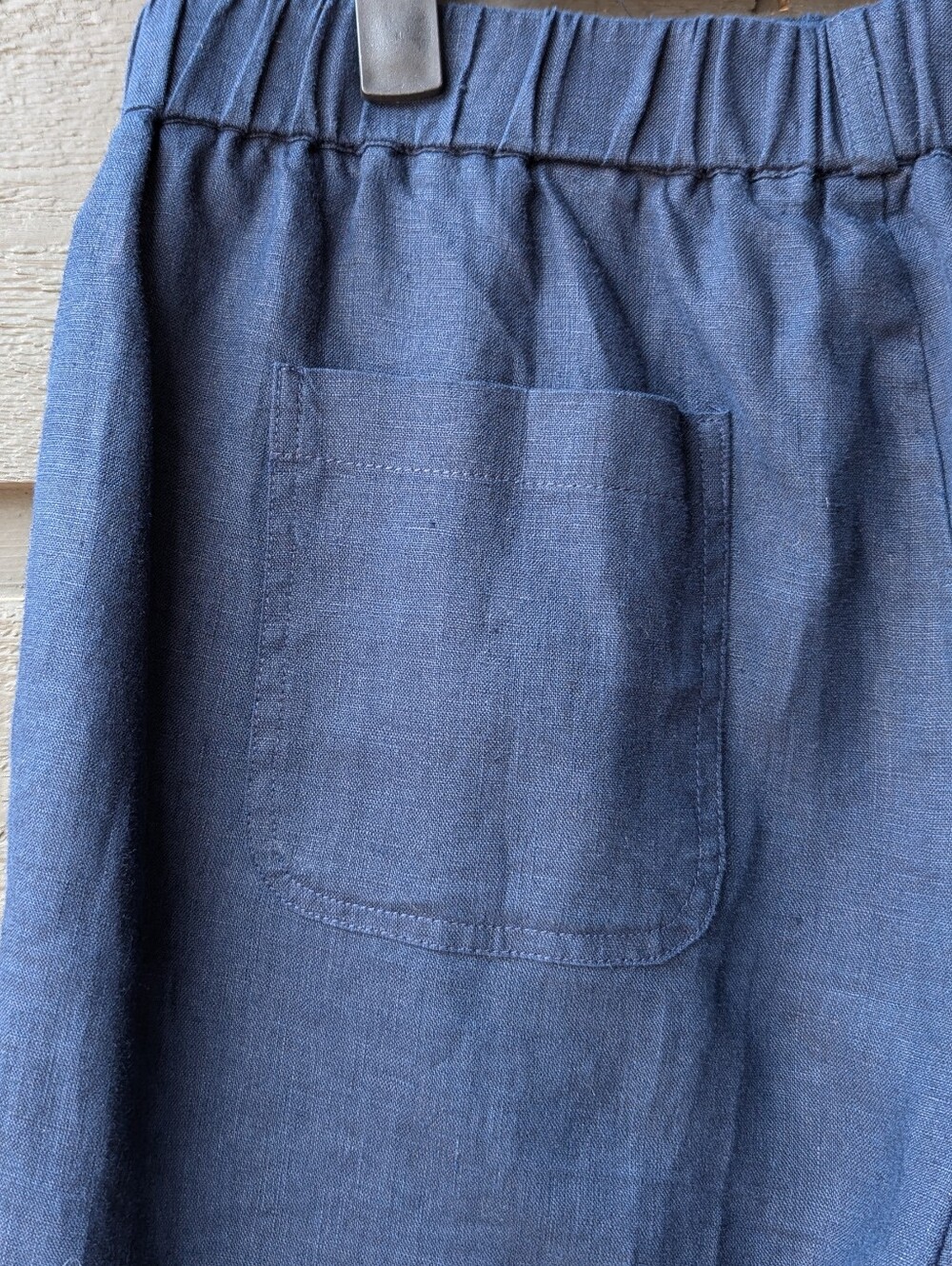 Quince 100% European Linen Pants Deep Navy Blue Size Small - Picture 4 of 8